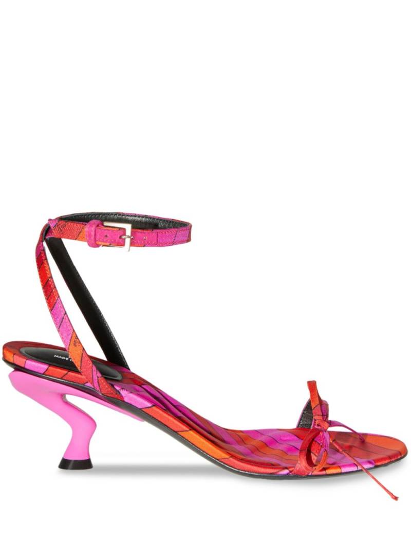 PUCCI 55mm Iris-print sandals - Red von PUCCI