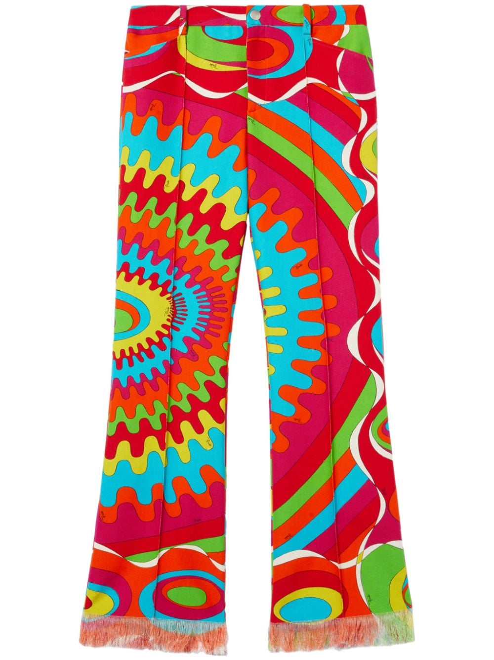 PUCCI Bersaglio-Print cotton trousers - Red von PUCCI