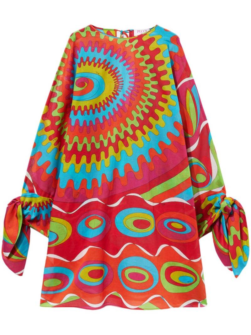 PUCCI Bersaglio-print kaftan minidress - Red von PUCCI