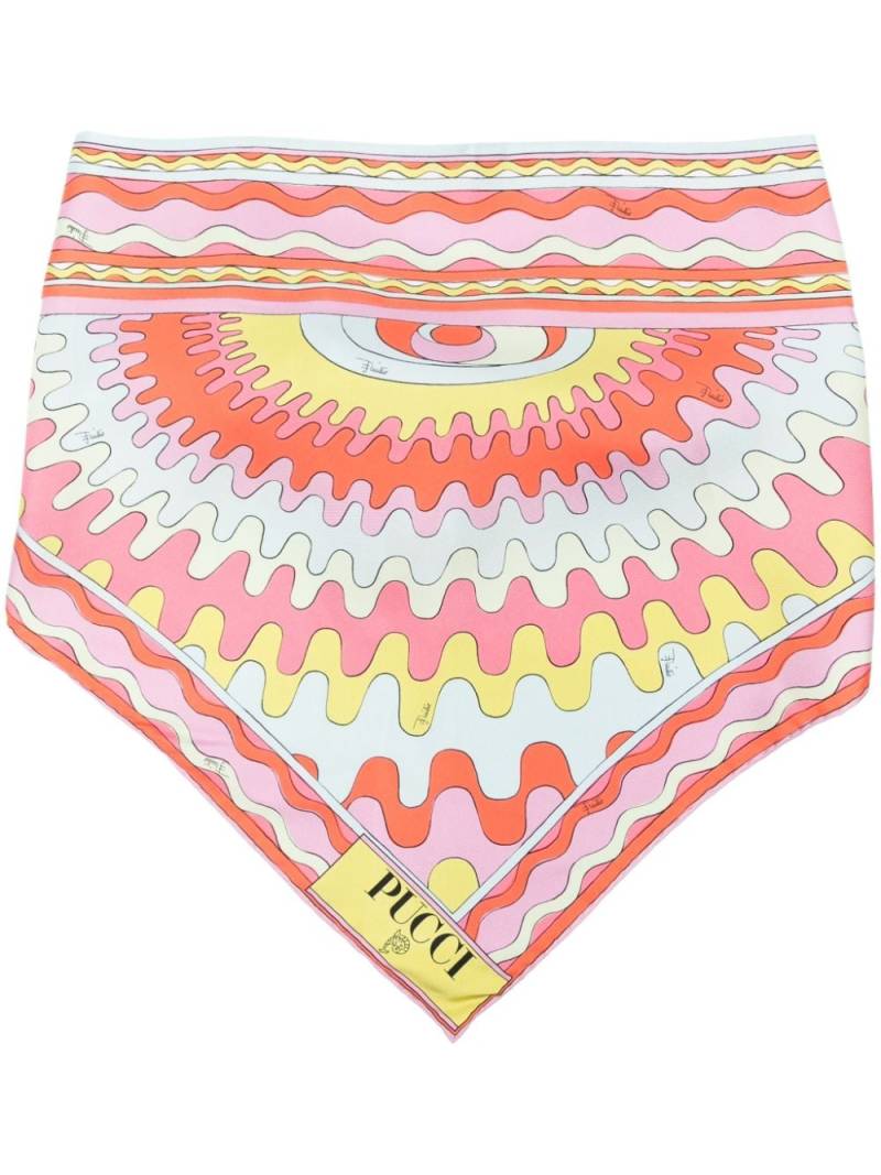 PUCCI Bersaglio-print silk scarf - Pink von PUCCI