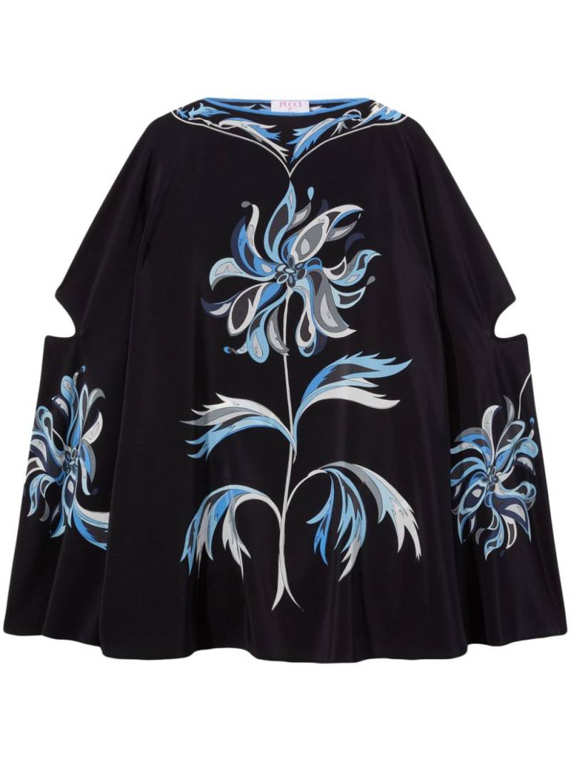 PUCCI Dalia-print silk kaftan dress - Black von PUCCI