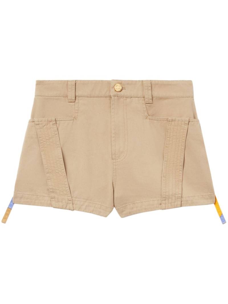 PUCCI Giardino-print trim cotton shorts - Neutrals von PUCCI