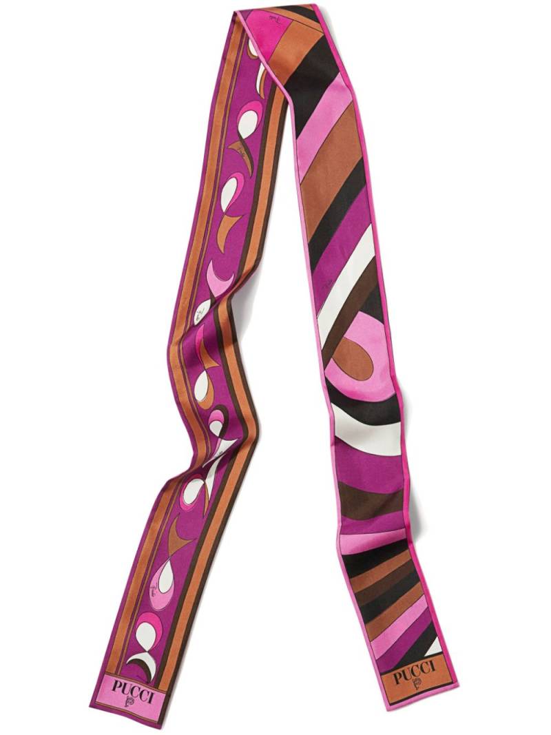 PUCCI Iride Pesci-print silk scarf - Pink von PUCCI