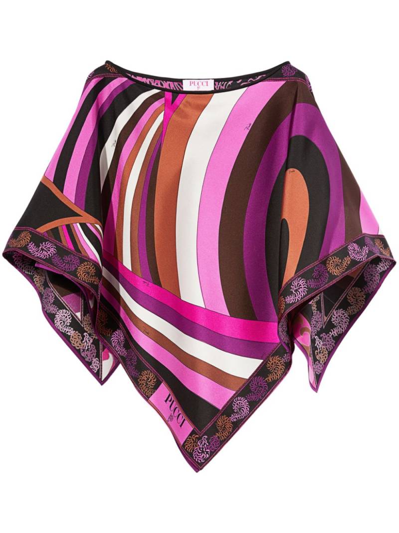 PUCCI Iride Struzzo-print kaftan top - Pink von PUCCI