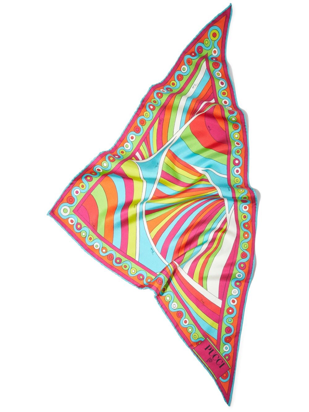 PUCCI Iride and Onde-print silk scarf - Red von PUCCI