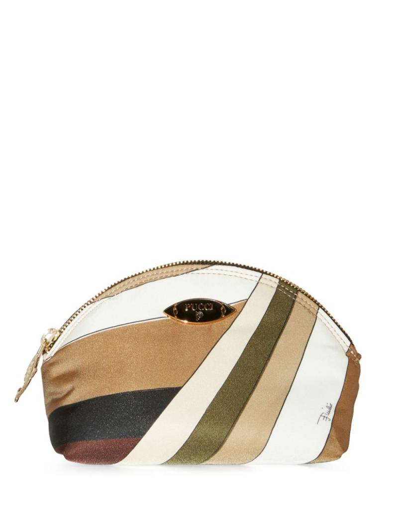 PUCCI Iride-print beauty case - Brown von PUCCI