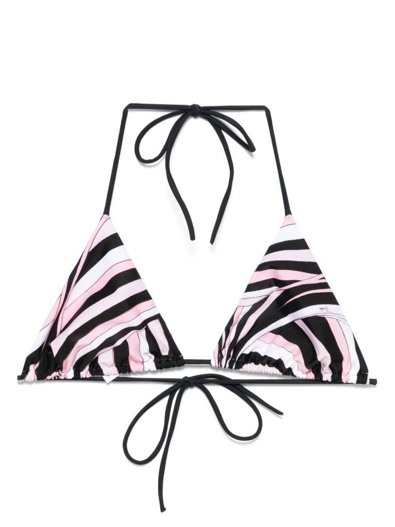 PUCCI Iride-print bikini top - Black von PUCCI