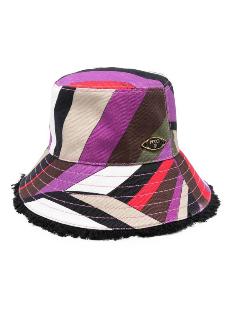 PUCCI Iride-print bucket hat - Purple von PUCCI