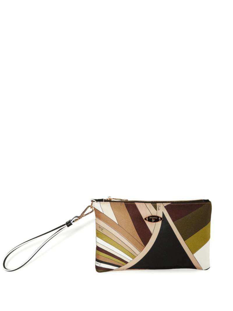 PUCCI Iride-print clutch bag - Green von PUCCI