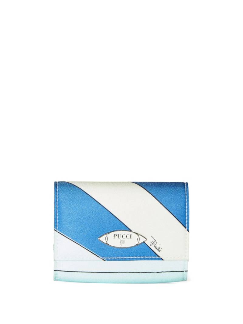 PUCCI Iride-print coin purse - Blue von PUCCI