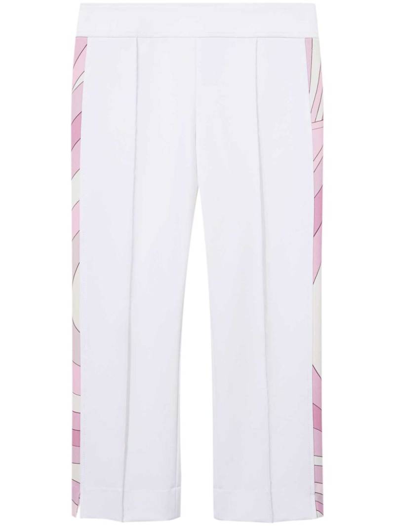 PUCCI Iride-print cropped trousers - White von PUCCI