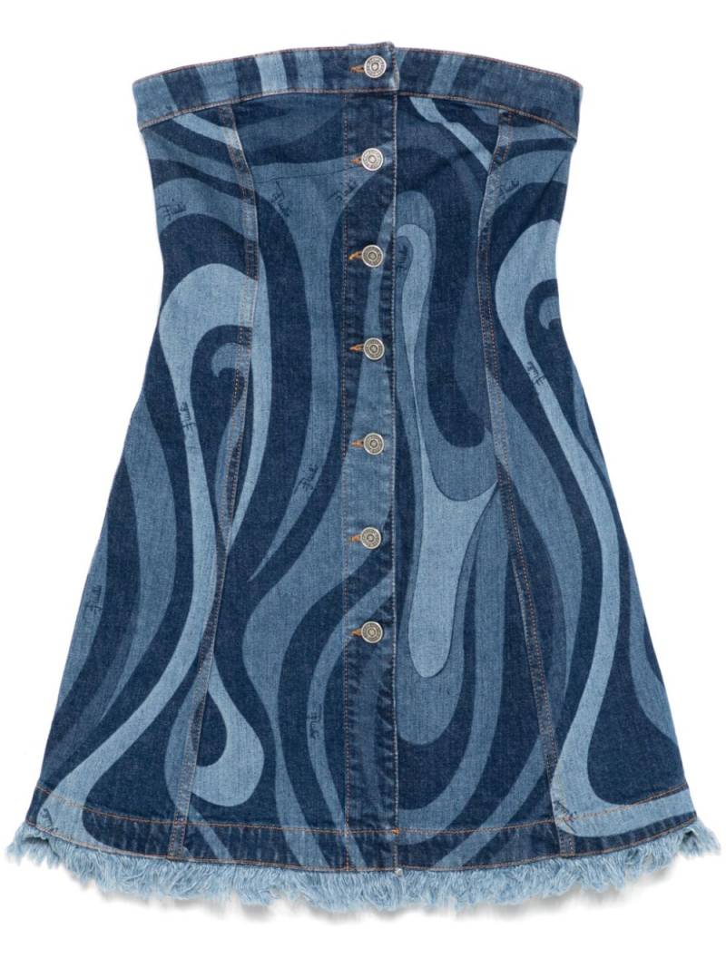 PUCCI Iride-print mini dress - Blue von PUCCI