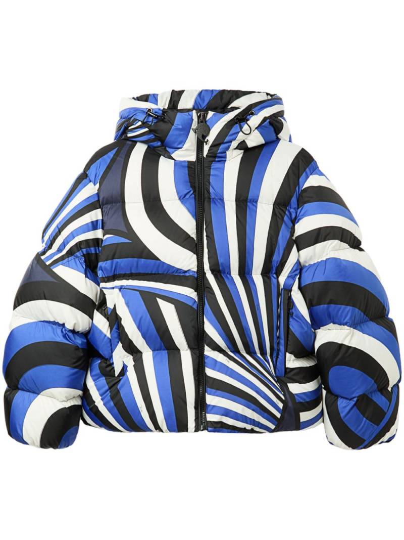 PUCCI Iride-print puffer jacket - Blue von PUCCI