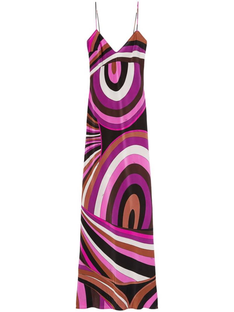 PUCCI Iride-print silk dress - Purple von PUCCI