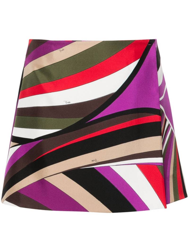 PUCCI Iride-print silk mini skirt - Purple von PUCCI