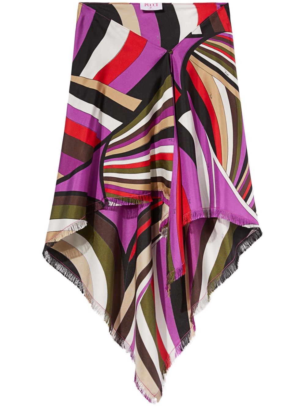 PUCCI Iride-print silk skirt - Purple von PUCCI