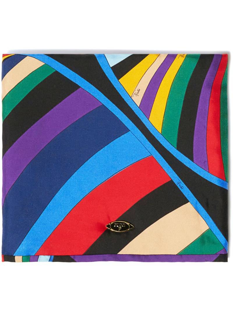 PUCCI Iride-print silk snood scarf - Blue von PUCCI