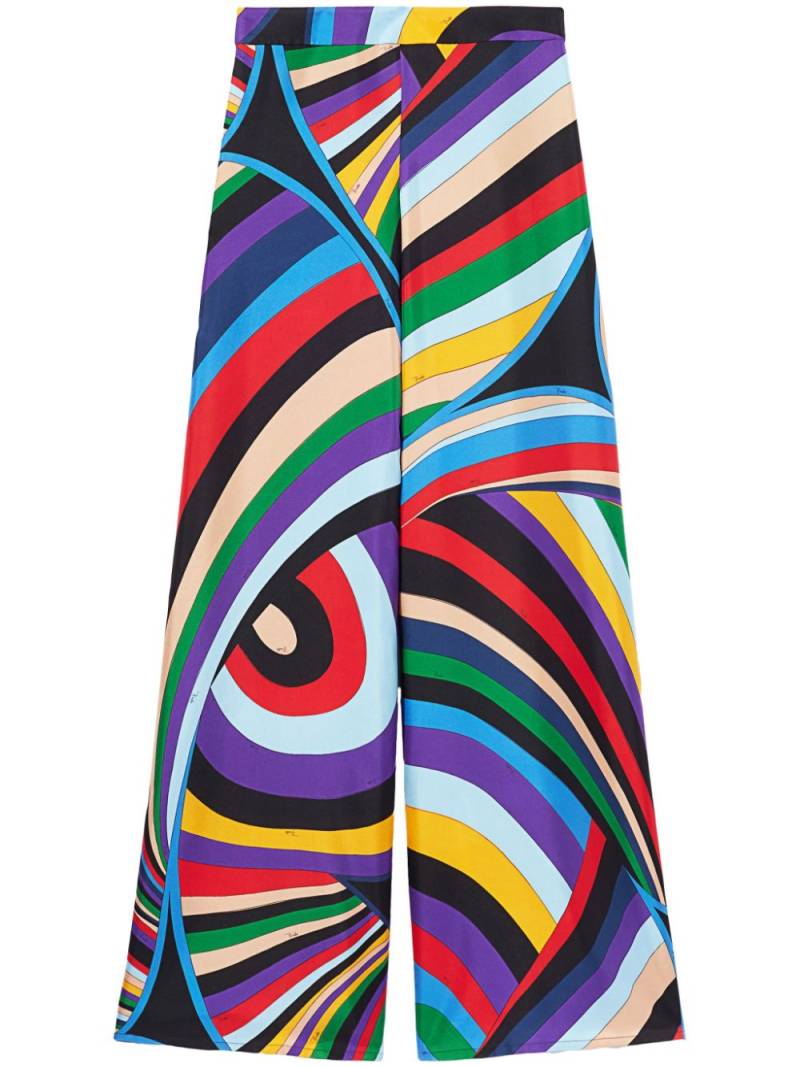 PUCCI Iride-print silk trousers - Purple von PUCCI