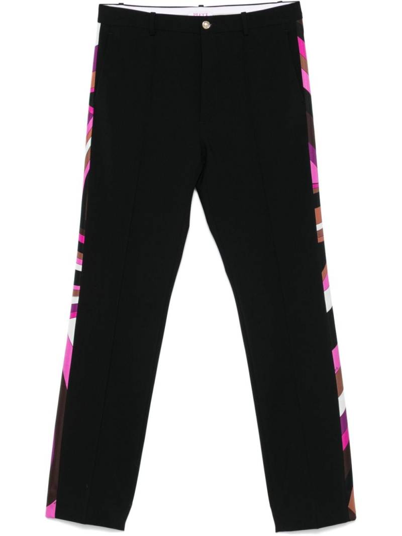 PUCCI Iride-print trousers - Black von PUCCI