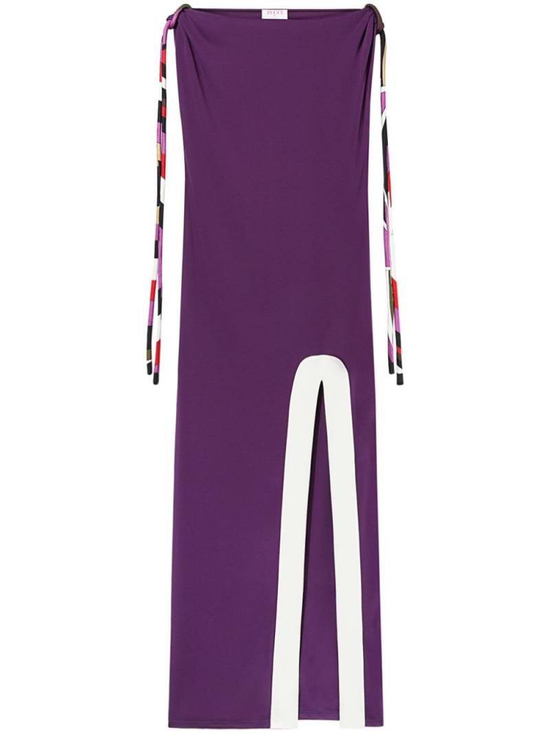 PUCCI Iride-trim long dress - Purple von PUCCI