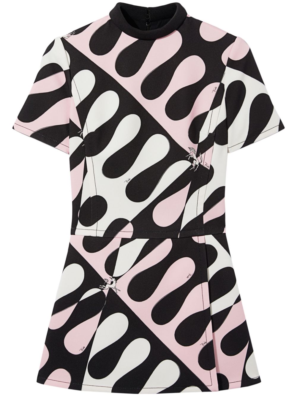 PUCCI Leocorno-print mini dress - Black von PUCCI