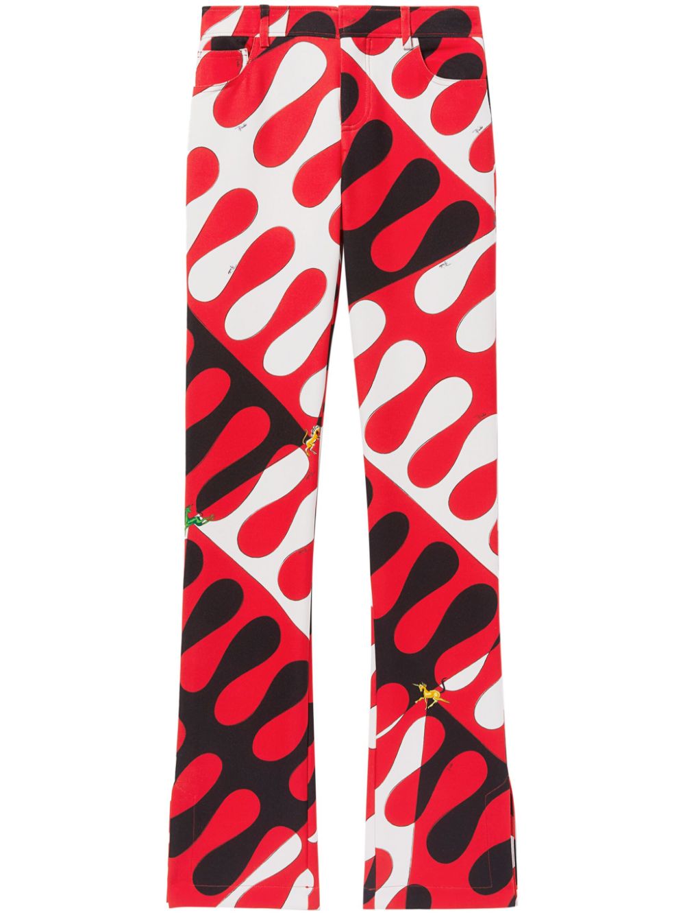 PUCCI Leocorno-print straight-leg trousers - Red von PUCCI