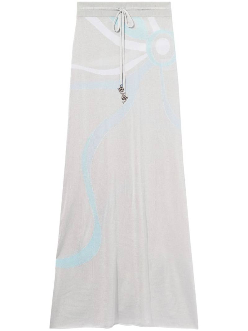 PUCCI Marmo-jacquard maxi skirt - Grey von PUCCI