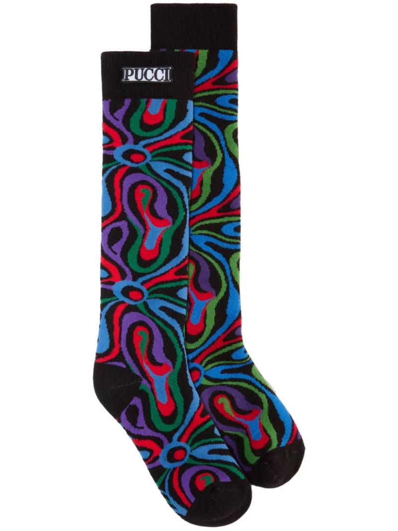 PUCCI Marmo-jacquard socks - Black von PUCCI