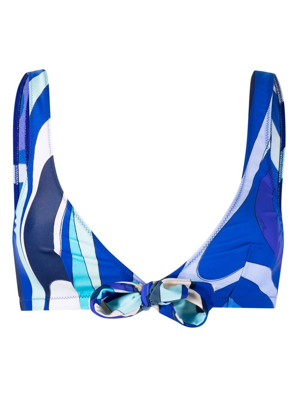 PUCCI Marmo-print bikini top - Blue von PUCCI
