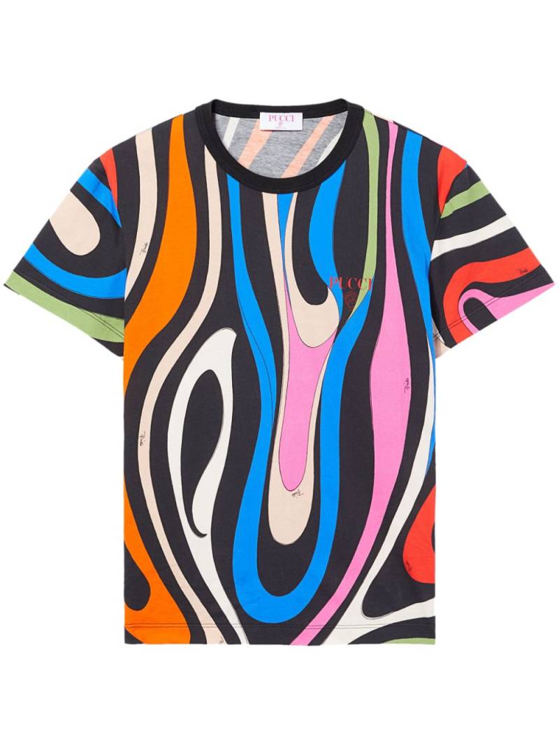 PUCCI Marmo-print cotton T-shirt - Black von PUCCI