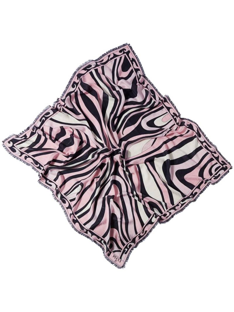 PUCCI Marmo-print scarf - Pink von PUCCI