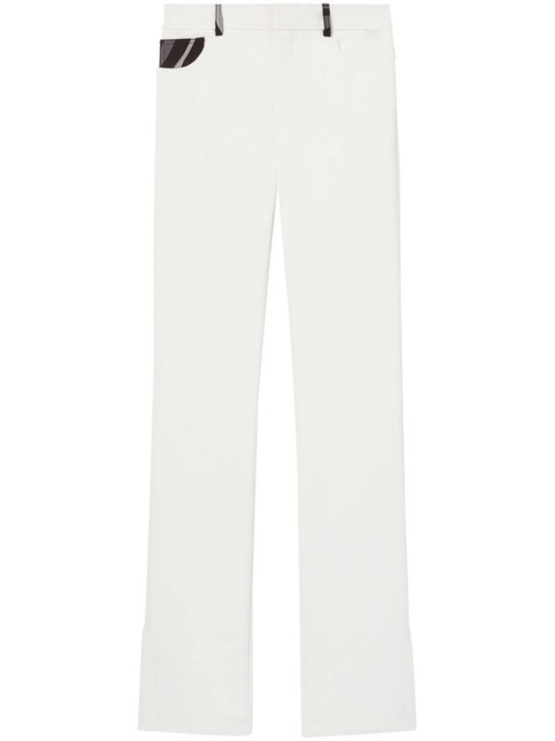 PUCCI Marmo-print straight-leg trousers - White von PUCCI