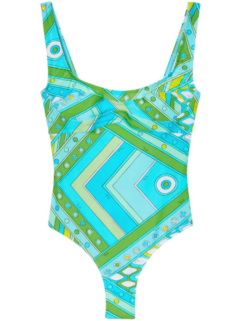 PUCCI Marmo-print swimsuit - Green von PUCCI