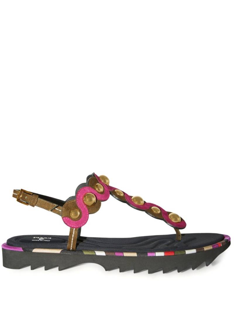 PUCCI Onde leather sandals - Pink von PUCCI