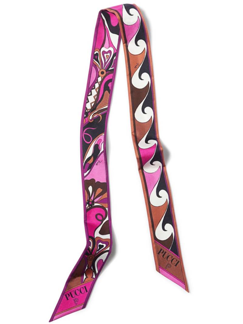 PUCCI Orchidee-print silk scarf - Pink von PUCCI