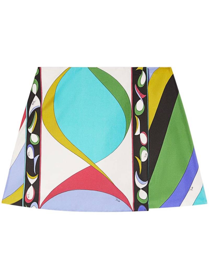 PUCCI Pesci-print silk wrap skirt - Multicolour von PUCCI