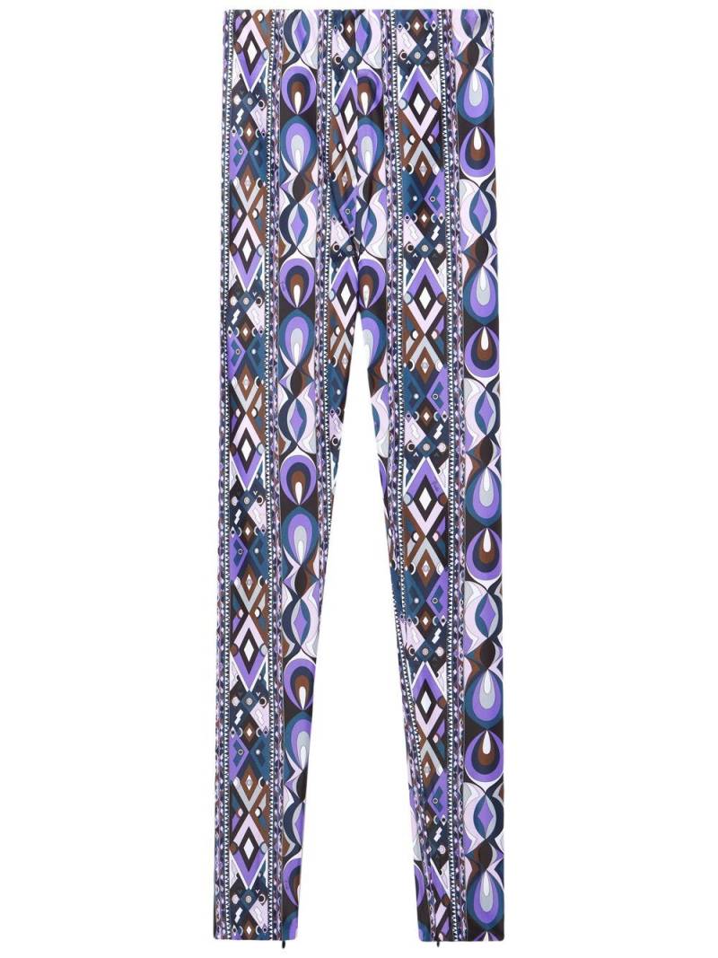 PUCCI Rombi-print high-waisted leggings - Purple von PUCCI