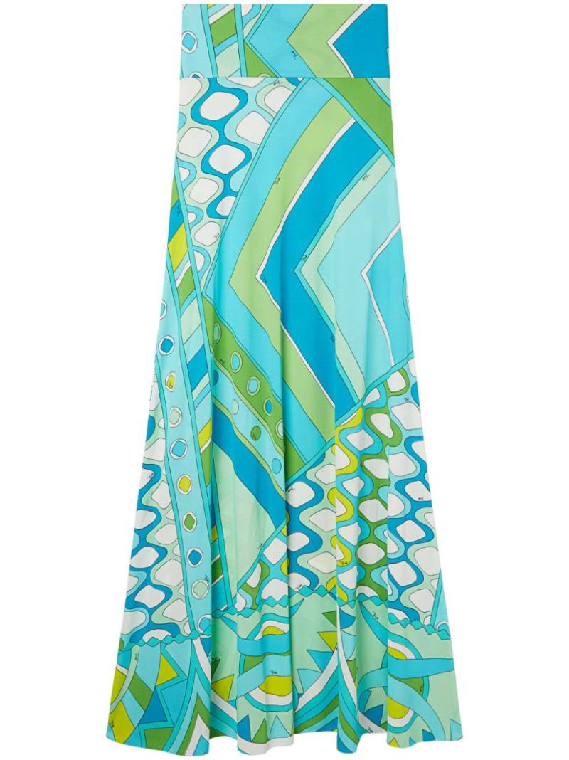 PUCCI Vivara-print maxi skirt - Blue von PUCCI