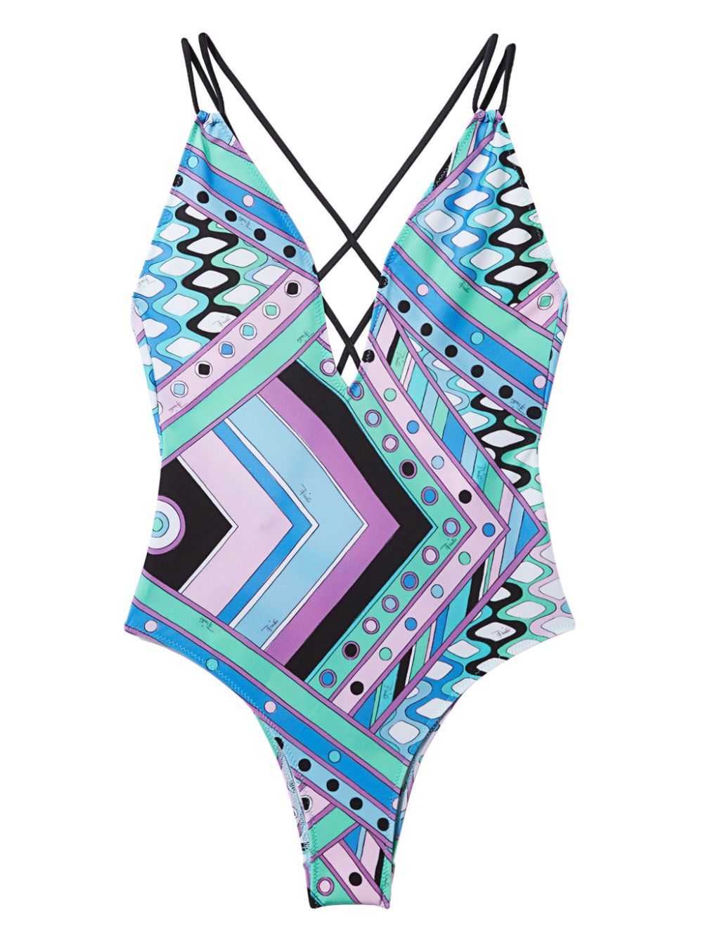 PUCCI Vivara-print swimsuit - Blue von PUCCI