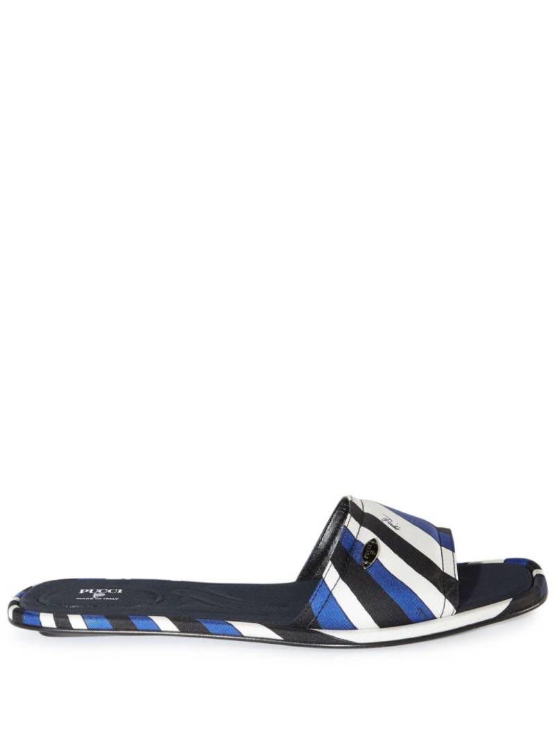 PUCCI Yummy Iride-print slides - Blue von PUCCI