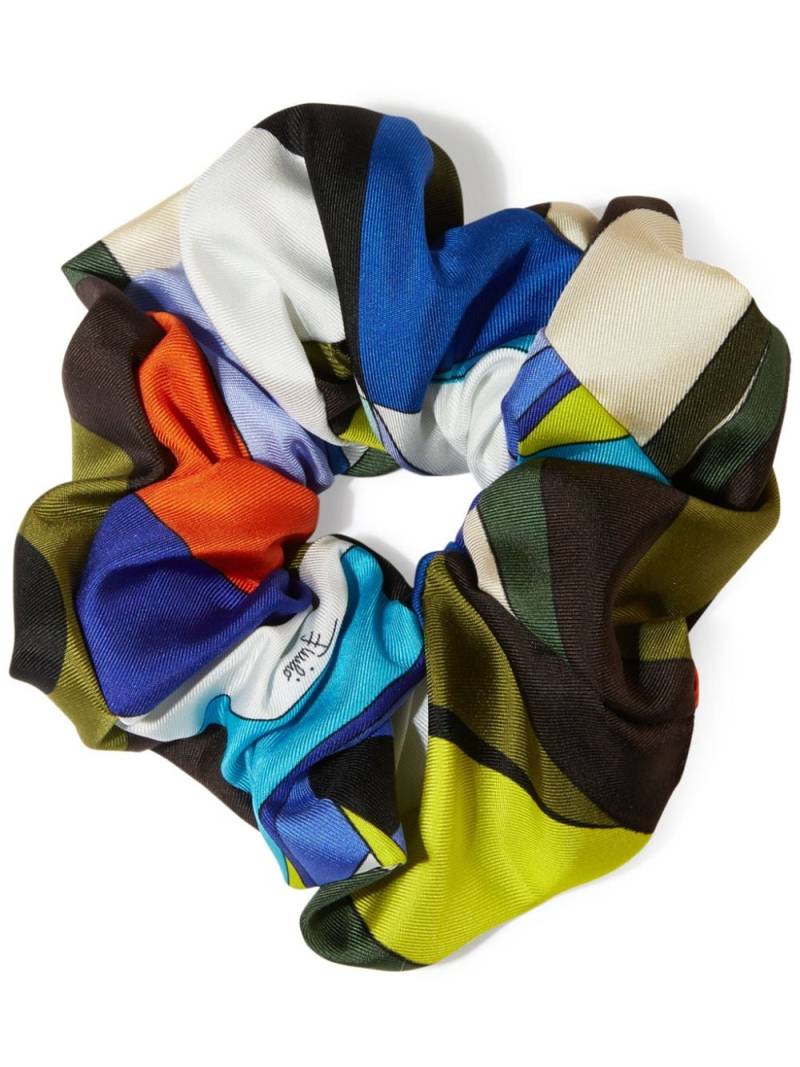 PUCCI abstract-pattern silk scrunchie - White von PUCCI