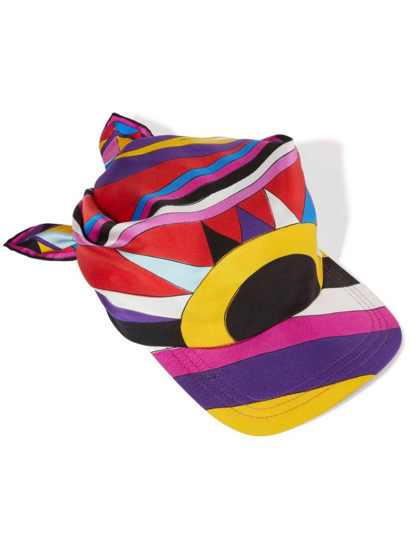 PUCCI abstract-pattern silk visor hat - Pink von PUCCI