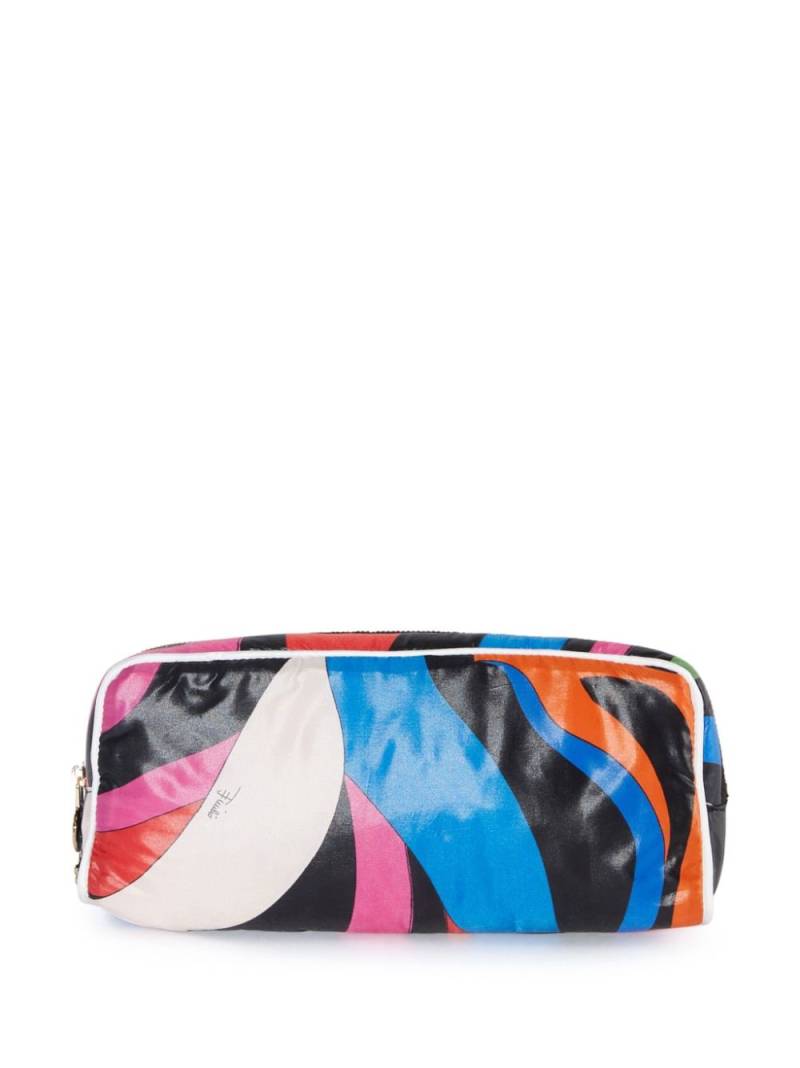 PUCCI abstract-print make-up bag - Blue von PUCCI