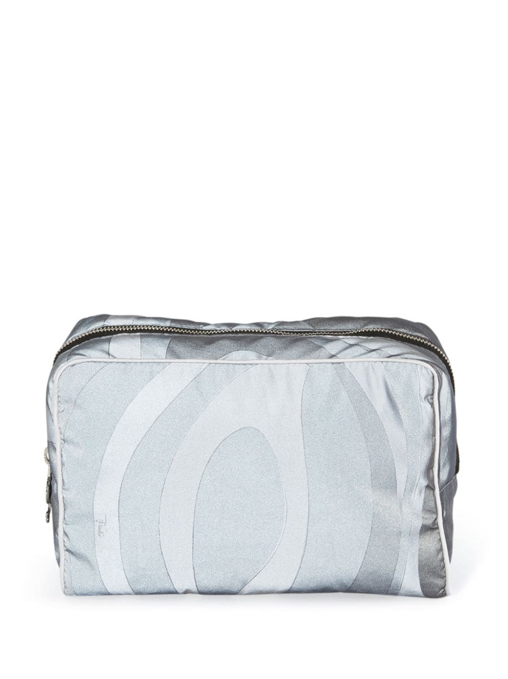 PUCCI abstract-print reflective make-up bag - Silver von PUCCI