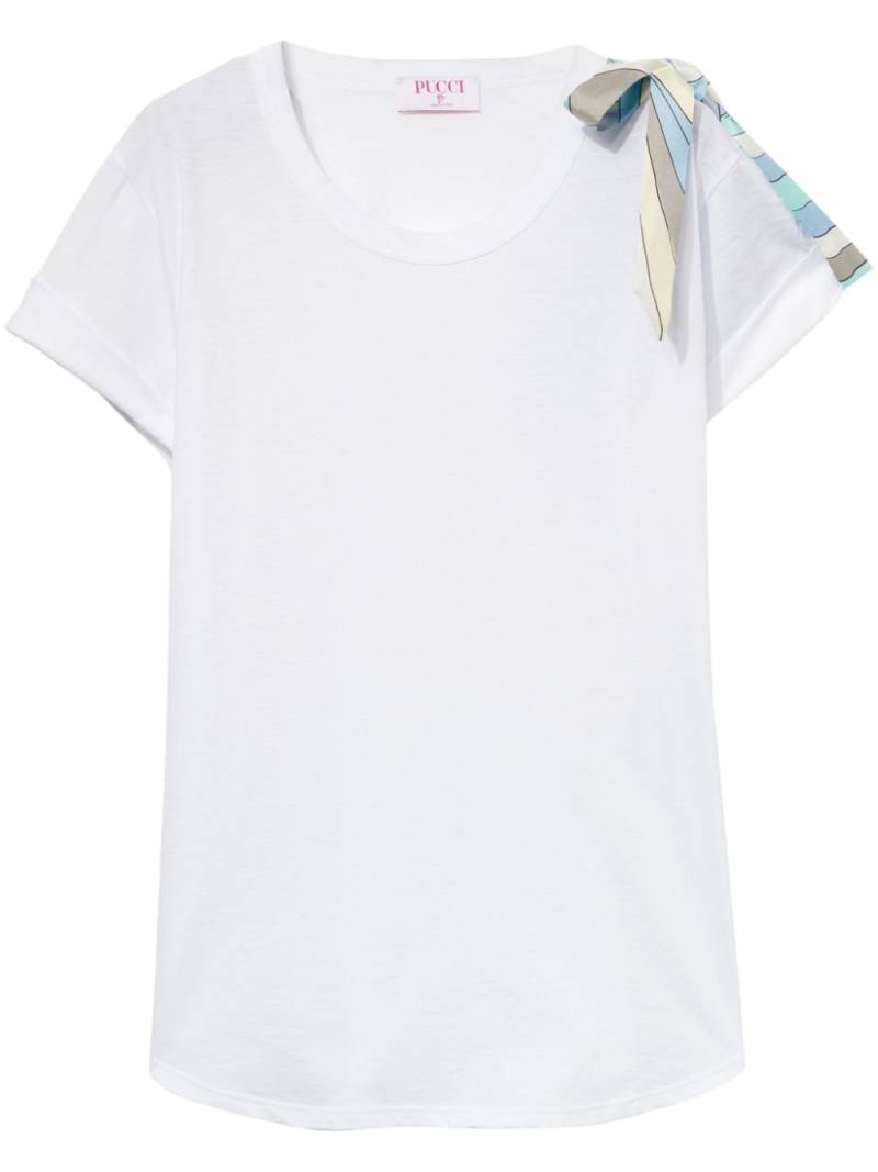 PUCCI bow-detail cotton T-shirt - White von PUCCI