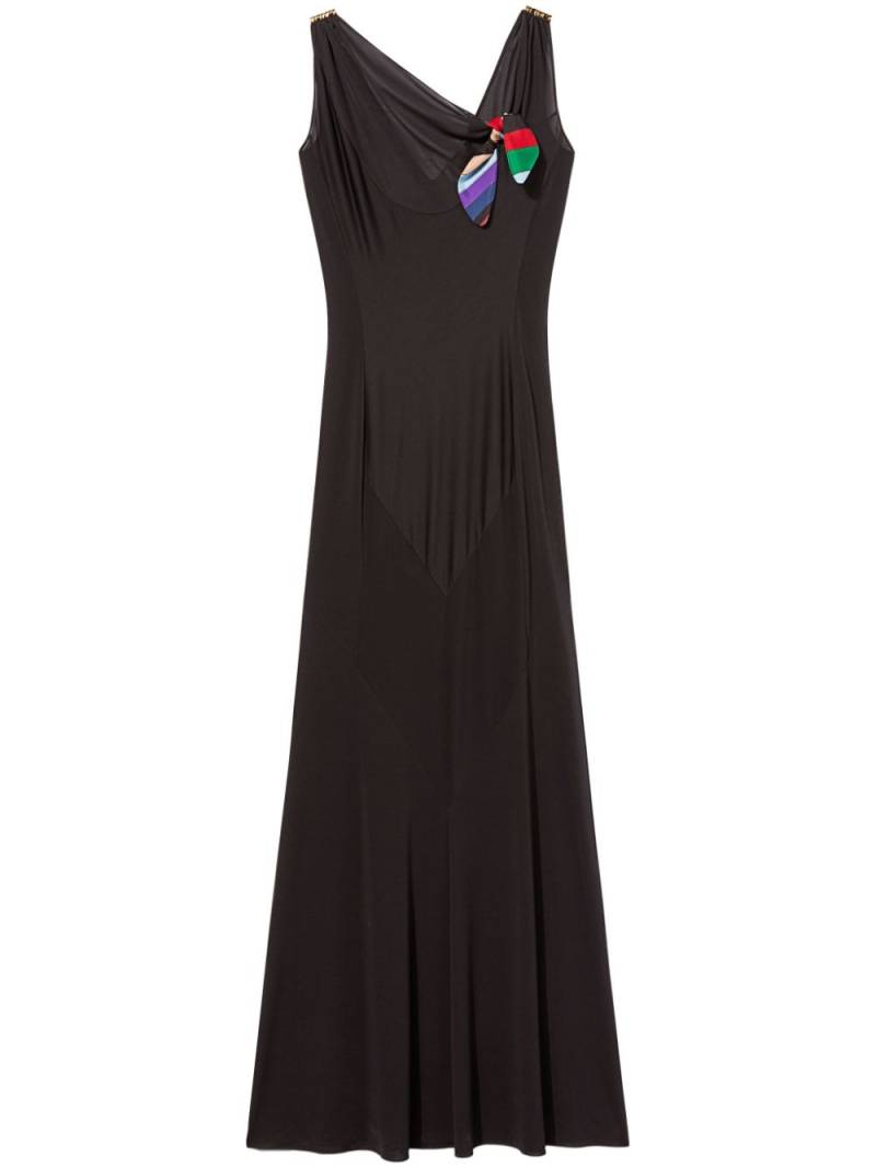 PUCCI bow-detail maxi dress - Black von PUCCI