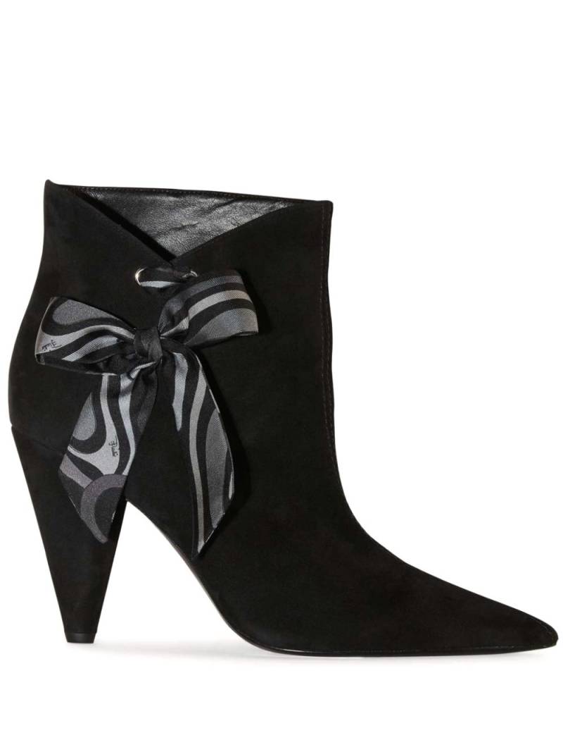 PUCCI bow-embellished suede ankle boots - Black von PUCCI