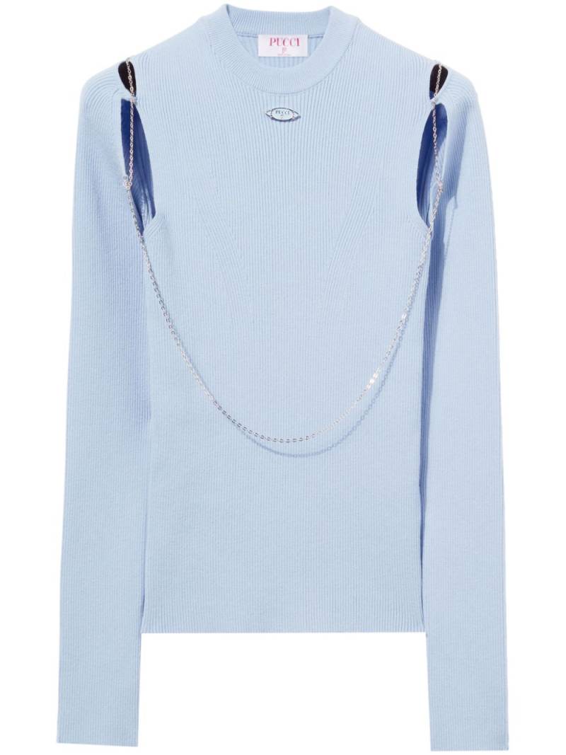 PUCCI chain-embellished sweater - Blue von PUCCI