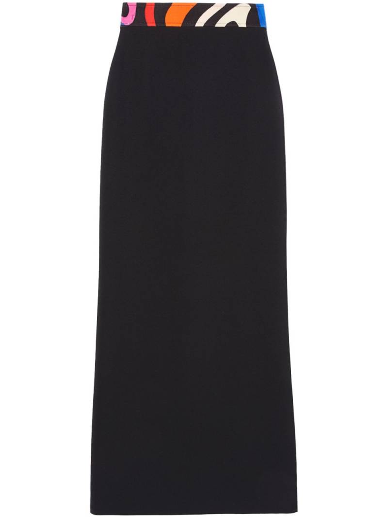 PUCCI crêpe straight skirt - Black von PUCCI