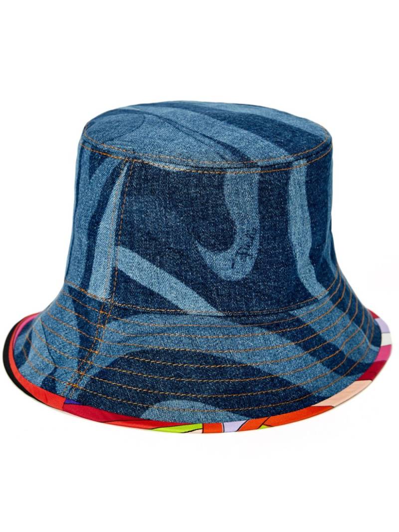 PUCCI denim cotton bucket hat - Blue von PUCCI